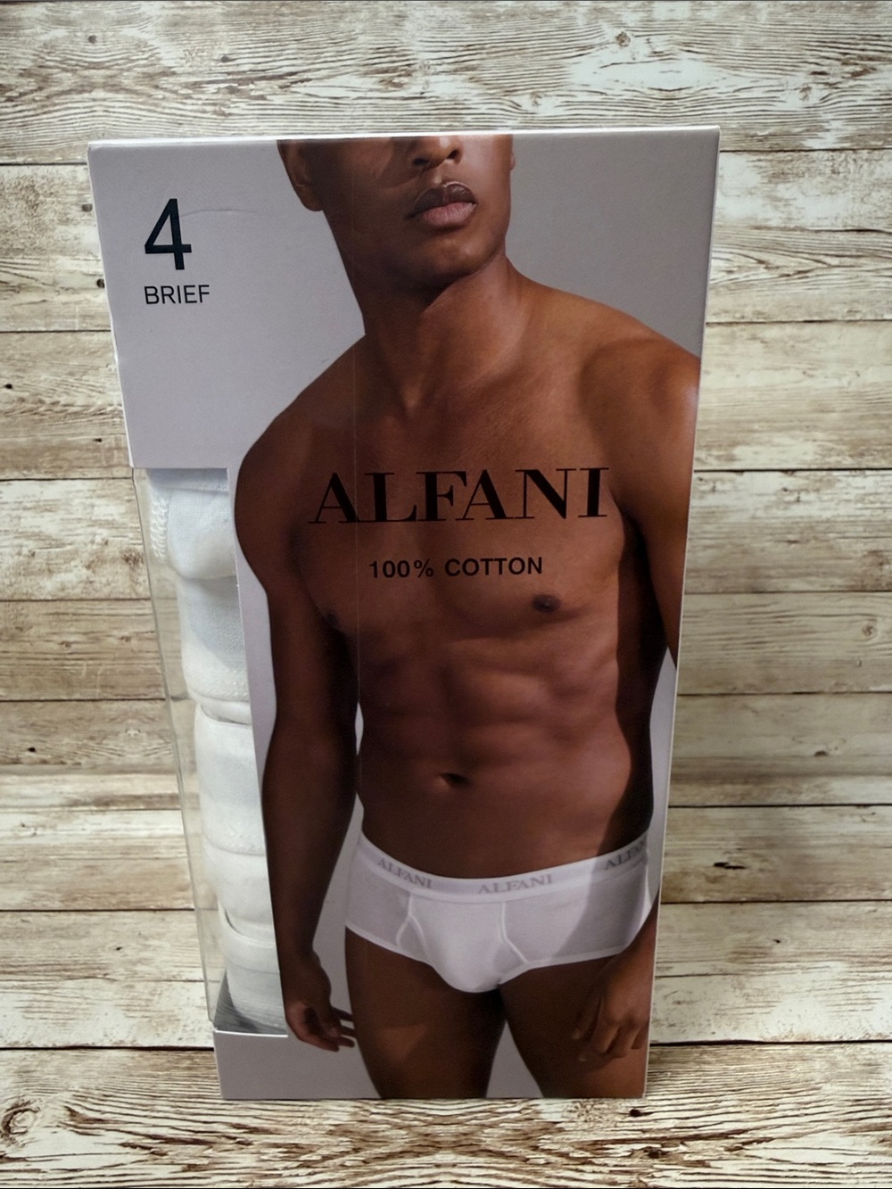 Alfani Men’s White Briefs 4-Pack – Classic Cotton Support